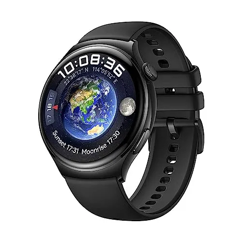 HUAWEI Watch 4 Smartwatch - Smartwatch mit Edelstahl-Gehäuse und 3D-gewölbtem Glas, bietet eSIM Telefonie und Health Glance für umfassende Gesundheitsüberwachung.