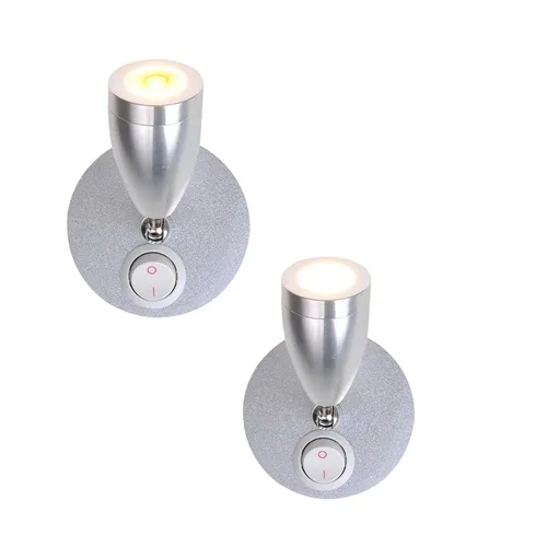 2er Set Wohnwagen Beleuchtung Led Aufbauspot schwenkbar 12v, 160lm, 65x70-110mm