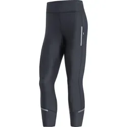 GOREWEAR Impulse 3/4 Tights Damen, Schwarz, XS - Damen-Lauftights mit 50 cm Innenbeinlänge, ideal für warme Tage. Atmungsaktives Material sorgt für schnellen Feuchtigkeitstransport und optimalen Tragekomfort.