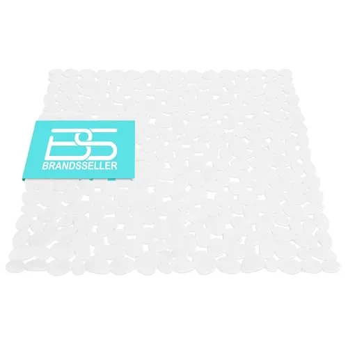 Brandsseller Duscheinlage 53x53 cm Duschmatte in Steinoptik Weiß