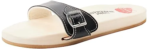 Berkemann Damen Original Sandale Pantoletten, Schwarz 900, 38 EU - Wanderschuhe mit Holzsohle und 5-Phasenfußbett für natürliche Fußanatomie, aktivierend für Fuß- und Wadenmuskulatur, leicht und schockabsorbierend für Gelenkentlastung.