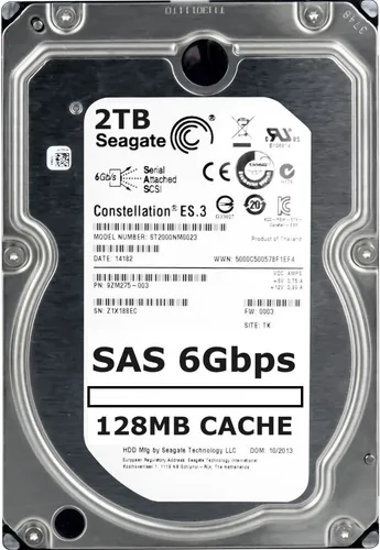 Produktbild FESTPLATTE SEAGATE CONSTELLATION ES.3 ST2000NM0023 2TB 7.2K 128MB SAS2 3.5