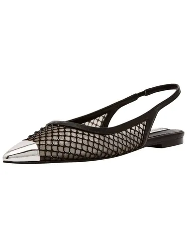 Elegante Ballerina von STEVE MADDEN aus Leder/Textil - Damen Hausschuhe in Gr. 39, schwarz. Stilvoller Sling-Ballerina mit spitzer Zehenkappe in Metall-Optik – ideal für lässige Outfits und höchsten Tragekomfort.