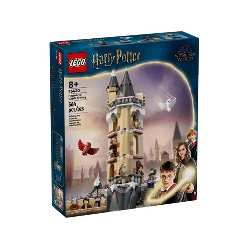 LEGO 76430 Eulerei auf Schloss Hogwarts - Erlebe die Magie mit dem LEGO Harry Potter Set! 364 Teile, 3 Minifiguren und einfache Anleitung für kreativen Bau-Spaß ab 8 Jahren.