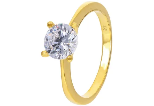 trendor Solitärring DamenGold 333/8K mit Zirkonia Ø 6,5 mm