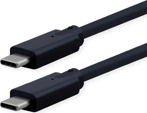 ROLINE USB 3.2 Gen 2 Kabel - 10 Gbit/s, 5 m, C-C, schwarz - USB-Kabel mit einer Übertragungsrate von 10 Gbit/s und 100 W Leistung, ideal für schnelle Datenübertragung und Laden von Geräten.