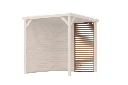 Karibu Lamellenwand halbe Breite für Pavillon Cubeco von Karibu