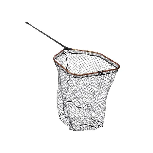 Savage Gear Pro Tele Folding Net Rubber X-Large Mesh L (65x50cm) - Kescher & Netze, ideal für Süßwasserangeln, mit fischschonendem, gummiertem und schnelltrocknendem Material für eine einfache Handhabung und optimale Fischschonung.