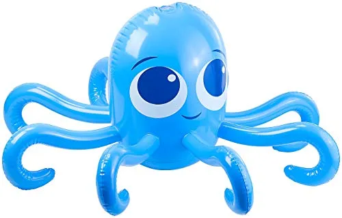 Playtastic Badespielzeug: Aufblasbarer Oktopus mit integriertem Wassersprinkler für Kinder (Wasserspielzeug Pool, Sommer-Sprinklerspielzeug, Gartenschlauch)