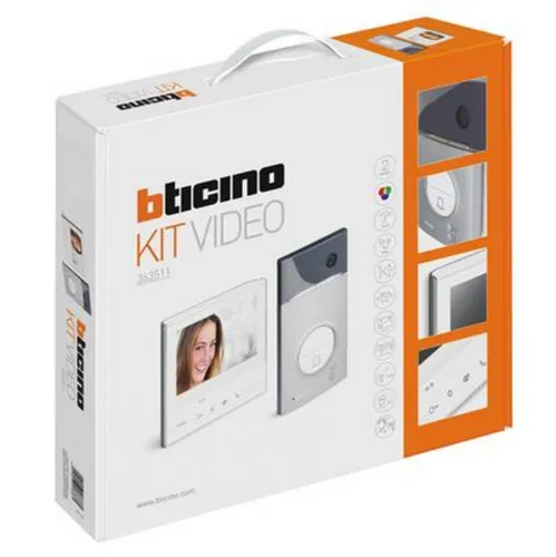 BTICINO 363511 SET FREISPRECHTELEFON EINFAMILIENHAUS MIT VIDEO TÜRSPRECHANLAGE - Haus-Alarmanlagen mit hochwertiger Video-Türsprechanlage, inkl. Touchscreen und robustem Außenteil für Sicherheit und Komfort im Einfamilienhaus.
