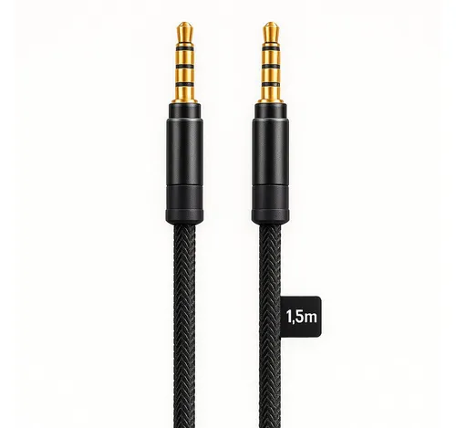 Alpha Electronics Aux Kabel Audio- & Video-Kabel, 3,5-mm-Klinke, Aux (150 cm), Premium Serie HiFi Klinkenkabel für Audiogeräte