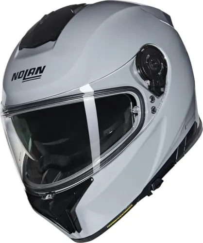 Nolan N80-8 N-Com Classico 303 Motorradhelm XXL (Grau) - ECE-zugelassener Integralhelm in Grau, mit optimaler Belüftung und integriertem Sonnenvisier für höchsten Komfort beim Fahren.
