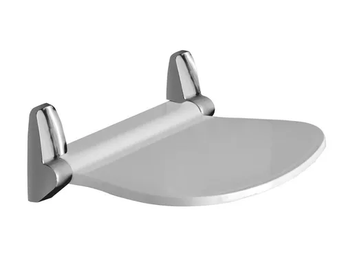 Gedy Dusch- und Badhocker SOUND, klappbar, 38x35,5cm, Weiß - Praktischer klappbarer Duschsitz in elegantem Weiß. Ideal für sicheren Komfort in der Dusche oder Badewanne. Hohe Belastbarkeit bis 120 kg, einfach zu installieren.