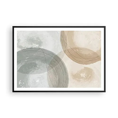 Poster Schwarzrahmen Deko 100x70cm Aquarell Räder Pastell Wandposter Art Prints Wanddeko Bild Wand Kunstdruck Wandbilder Dekoration Wohnzimmer Schlafzimmer Küche Modern Wall Art Decor P2BAA100x70-4842