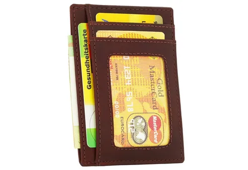 Manza Kartenetui Kartenetui Herren Super Smart Geldbörse für EC-Karten und Geldscheine, Super Flach, 7 Kartenfächer, 1 Scheinfach, RFID Blocker