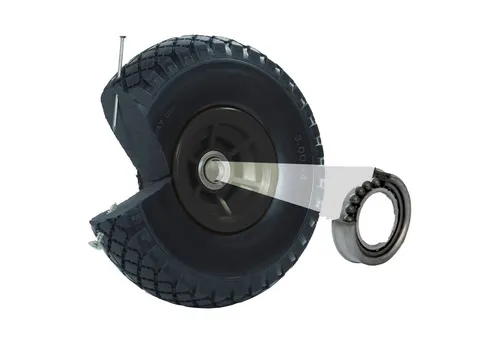TRUTZHOLM Sackkarren-Rad PU-Rad 260x85 mm versetzte Nabe Ø 20 mm schwarz Vollgummi Bollerwagen (Artikel, 1 St), Nabenversatz