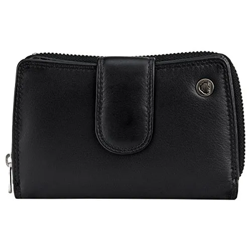 Greenburry Spongy Nappa RV-Schlossbörse - Elegante Damen Geldbörse aus Leder - Damen-Geldbörsen aus hochwertigem Leder mit RFID-Schutz für maximale Sicherheit und stilvolles Design.