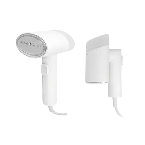 Jocca Faltbares Dampfbügeleisen Traveller | 23 g/min Dampf | Schnelles Aufheizen | Abnehmbarer 150 ml Wassertank | Für Reisen & Zuhause | Mit Bürste für empfindliche Kleidung