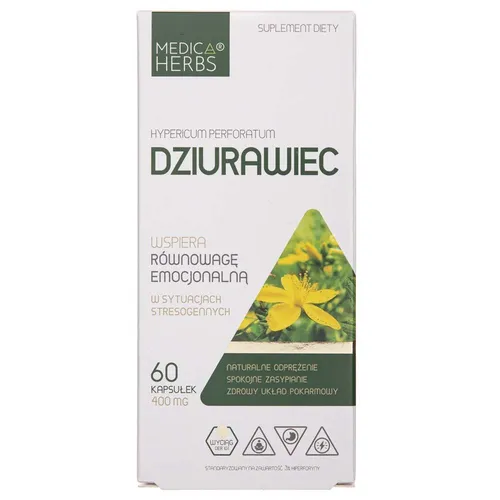 Produktbild Medica Herbs Johanniskraut Extrakt 400mg St. John's Wort 60 Kapseln