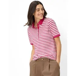 Brax Damen Polo Style CLEO raspberry sorbet, Rosa, Gr. 46 - Elegantes Piqué-Poloshirt im Baumwoll-Mix für angenehmen Tragekomfort, ideal für den Alltag.