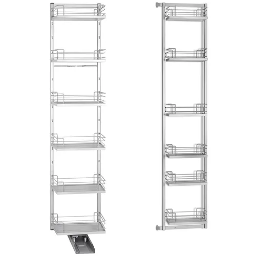 Kesseböhmer DISPENSA TANDEM II 45cm H 1700mm Schwenkauszug u. Tablare silbergrau