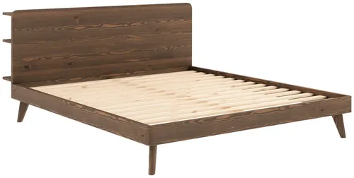 Karup Design RETREAT BED - Massivholz Bettgestell mit Lattenrost und Ablagen - Betten aus Kiefer massiv, inklusive Lattenrost und praktischem Kopfteil mit 3 Ablagen. Ideal für stilvolles Wohnen und hohe Belastbarkeit bis 300 kg.