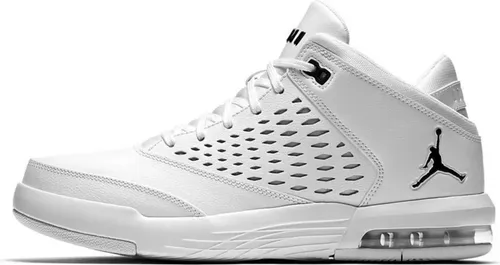 Jordan Herren Flight Origin 4 Fitnessschuhe, Weiß (White/Black 100), 44.5 EU - Sneaker mit hochwertigem Synthetik-Obermaterial, ideal für Sport und Freizeit, bieten Komfort und stylisches Design.