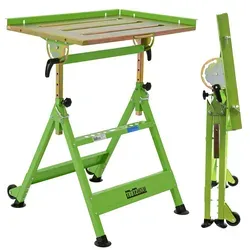 TRUTZHOLM Werkbank Schweißtisch - 4-fach höhenverstellbar und klappbar - Werkbank für Schweißer, stufenlos neigbar bis 90°, robust aus galvanisiertem Stahl, ideal für mobile Einsätze und platzsparende Lagerung.