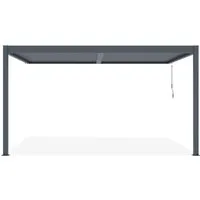 PIANA bioklimatische Anlehnpergola 4x3m aus Aluminium – Verstellbare Lamellen für optimalen Komfort