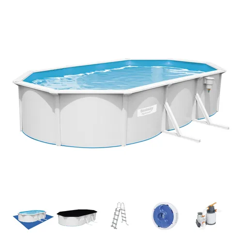 Bestway 56369 Hydrium ovaler oberirdischer Pool 610x360x120cm