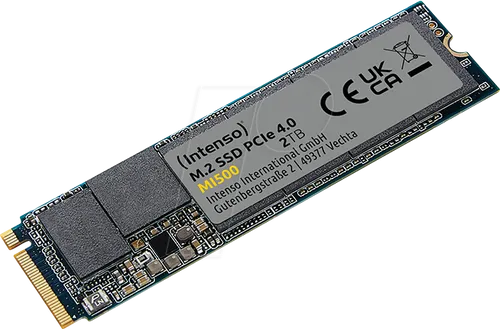 Intenso MI500 SSD 2TB M.2 PCIe Gen4 - Ultra-schnelles internes Solid-State-Modul, 5.300 MB/s Lesegeschwindigkeit für blitzschnelle Datenverarbeitung