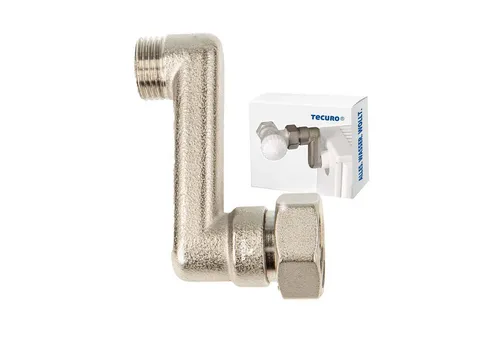 tecuro Heizkörper S-Anschluss - 10 mm Höhenausgleich - Thermostate mit Eurokonusanschluss, ideal für Heizkörpertausch und zur Anpassung von Achsabständen, sorgt für optimale Verbindung und Dichtheit.
