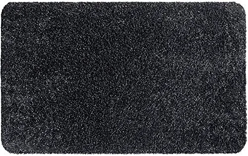 Schmutzfangmatte als saugstarke Innen Fußmatte schwarz meliert - Waschbarer Fußabtreter als robuste Sauberlaufmatte 40x60 cm - Antirutsch Türmatte für Eingangsbereich, Haustür, Flur