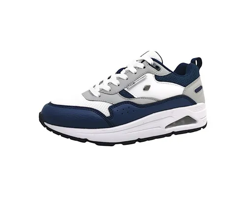 British Knights Herren Lennox Sneaker - Dunkelblau Hellgrau Weiss, Größe 42 EU - Herren-Sneaker mit atmungsaktivem Netzstoff und leichtem EVA-Gummi für optimalen Tragekomfort und Stil im Alltag.