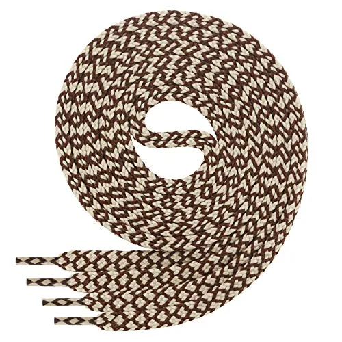 Di Ficchiano 1 Paar SCHNÜRSENKEL flach 7mm breit für Sneaker Sportschuhe Lederschuhe - flache Schuhbänder sehr reißfest - Shoe Laces Farbe: braun beige 170cm