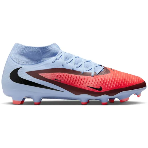 Nike Phantom 360 Df Acad Fg/Mg Fußballschuhe - Royal Tint/Bright Crimson 42.5 - Hochwertige Fußballschuhe mit NikeSkin-Technologie für präzisere Schüsse und optimale Ballkontrolle. Ideal für nasse und trockene Bedingungen, bietet der Dynamic Fit-Kragen zusätzlichen Halt.