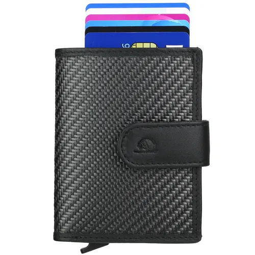 Greenburry Etui, Carbon - Herren Kreditkartenetui mit RFID-Schutz - Etuis für den modernen Mann: Das Greenburry Kreditkartenetui bietet Platz für Karten, Scheine und Münzen und schützt mit RFID-Technologie vor Datendiebstahl.