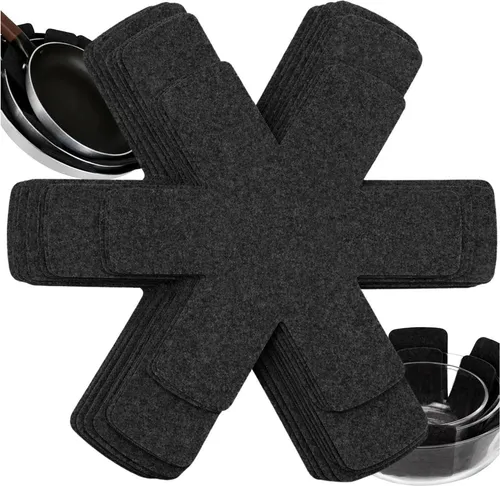 Topf- und Pfannenschoner, dunkelgrau, 9er-Set