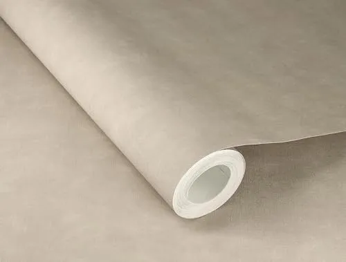 Rasch Tapete 330038 - Einfarbige Vliestapete in Braun mit Leinenoptik, Textil-Struktur aus der Kollektion Paraiso