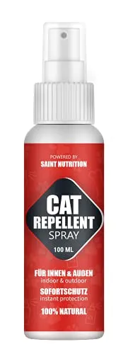 Saint Nutrition® Katzenfernhaltespray für Innen und Außen - STOPP bleib Weg - Katzen ABWEHR Spray – Antikatzenspray