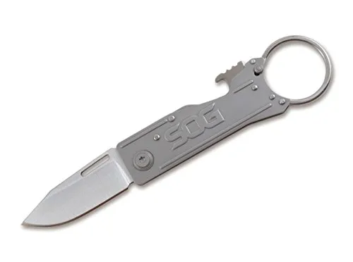 SOG KeyTron Tauchermesser - Kompaktes Tauchermesser mit einer Gesamtlänge von 13,7 cm, ideal für Unterwasserabenteuer und vielseitige Anwendungen.