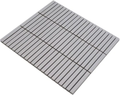 Mosaik Stäbchen Retro 50er 60er Jahre Keramik Stäbchen weiß matt