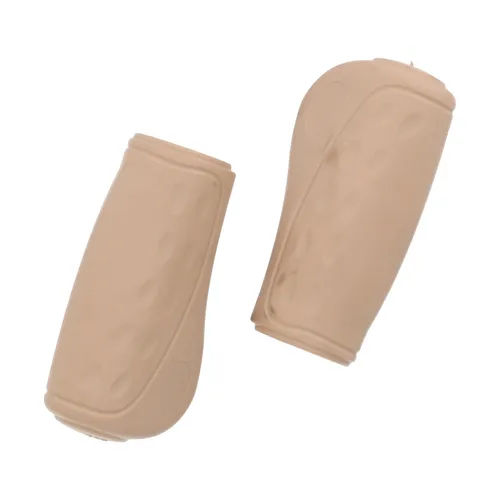 Fahrrad Griffe 92 mm NR.438 Ellipsis beige paar TPE Schaltgriff Kindergriff Ergo