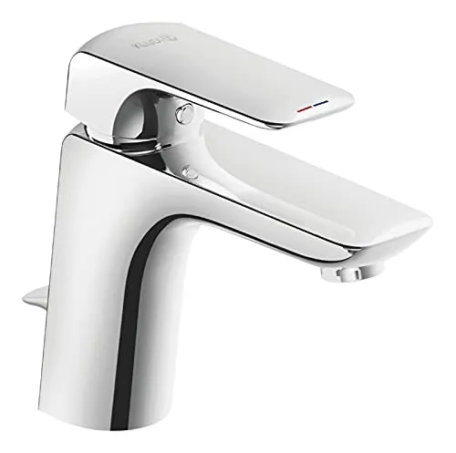 Kludi Ameo XL Einhandmischer 410230575 - Touch-On-Wasserhähne für Badezimmerwaschbecken mit Keramik-Kartusche und Heißwasserbegrenzung für höchste Sicherheit, elegantes Design und umweltfreundlichen Wasser- und Energieverbrauch.