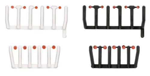 HERPA - 80 transparente orangefarbene Leuchtdioden mit schwarzen und weißen S...