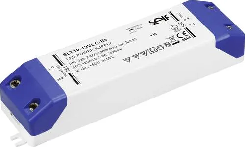 Self Electronics SLT30-12VLG-ES LED-Treiber Konstantspannung 30W 0 - 2.5A 12.0 V/DC Möbelzulassung, nicht dimmbar, Überlastschutz