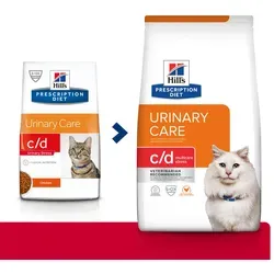 HILL'S PD Prescription Diet Feline c/d Huhn Urin Stress 3kg - Katzenfutter zur diätetischen Behandlung von übergewichtigen Katzen mit Harnwegserkrankungen, fördert die Gesundheit des Harntrakts.