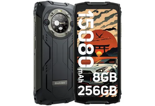 Blackview BV9300Pro AI Smartphone mit zwei Bildschirmen - Smartphone mit 6.7 Zoll, 64 MP Kamera und 15080mAh Akku. Ideal für lange Nutzung, robust nach IP69K, perfekt für Abenteuer und Alltag.