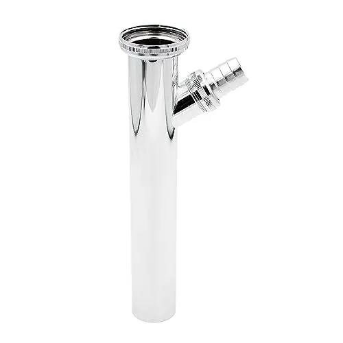 Stabilo-Sanitaer Siphon Verstellrohr DN 32 x 200 mm Messing verchromt Tauchrohr Bördelrohr