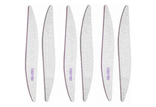 6er Pack Nagelfeilen 100/180 für Gelnägel - Perfekte Nagelfeilen für die Maniküre zu Hause oder im Studio. Langlebig und waschbar, ideal für präzises Feilen und Formen von Acrylnägeln. Ein Must-Have für Nagelpflege-Liebhaber!